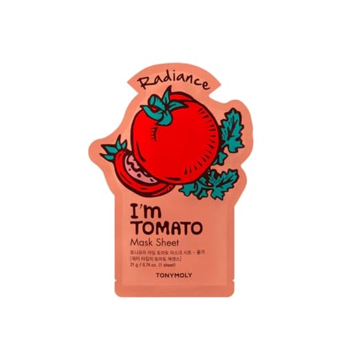 TONYMOLY I'm Real Tomato Skin Glow Mask Sheet, Pack of 1