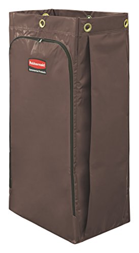 Rubbermaid Commercial High Capacity Cleaning Cart Bag, 34 Gallon, Brown, 1966885