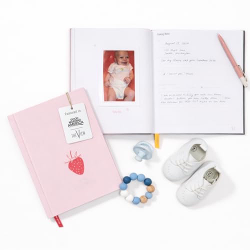 Image of Savor | The First Five Years Baby Memory Book | Newborn Keepsake & Scrapbook Album for First Milestones with Photo Pages, Envelopes, & Labels | Gift for Pregnancy, Mother’s Day & Baby Shower (Berry)