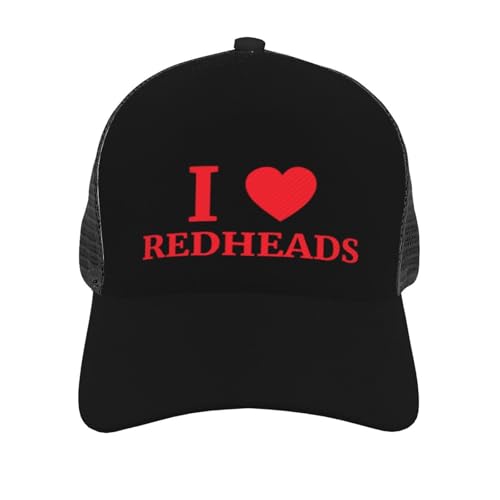 I Love Redheads Mesh Baseball Cap - Classic Adjustable Peak Cap, Trucker Hat for Men & Women2
