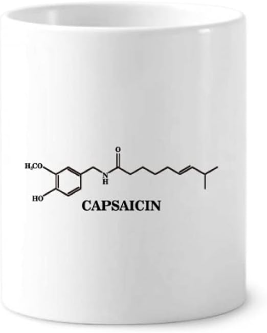 Checal Estructura Molecular Pimienta Cepillo de Dientes Pluma Titular Taza Cerac Soporte Lápiz