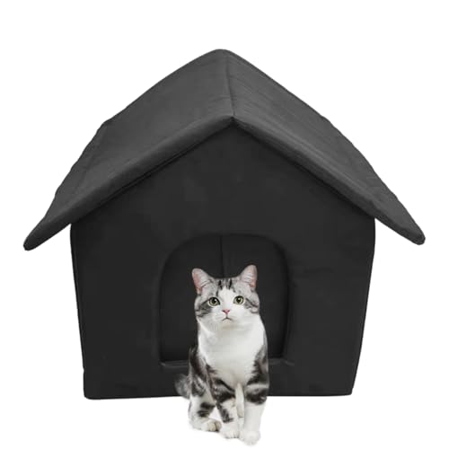 Celuicion Caseta exterior para gatos, caseta para perros, anticongelante e impermeable Oxford para gatos callejeros y perros para animales de exterior