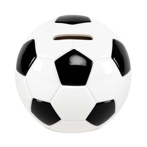 Tirelire en céramique en forme de ballon de football, 11 cm, décorative pour enfants