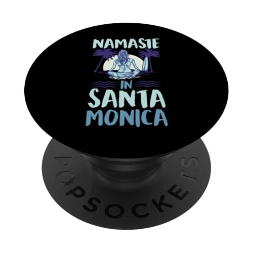 Namaste Santa Monica Beach Yoga PopSocket