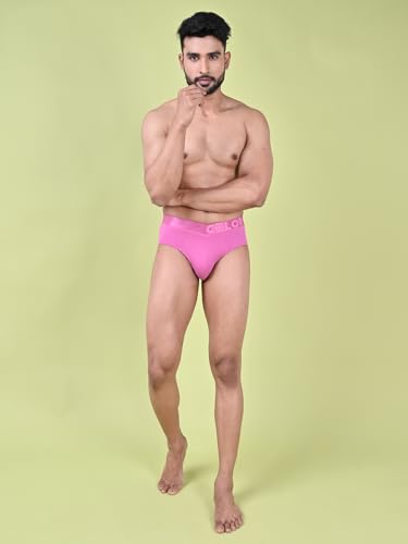 Image of Rupa Colors Modern Solid Brief for Men, Cotton Blend, Regular Fit, Outer Elastic, Pack of 1