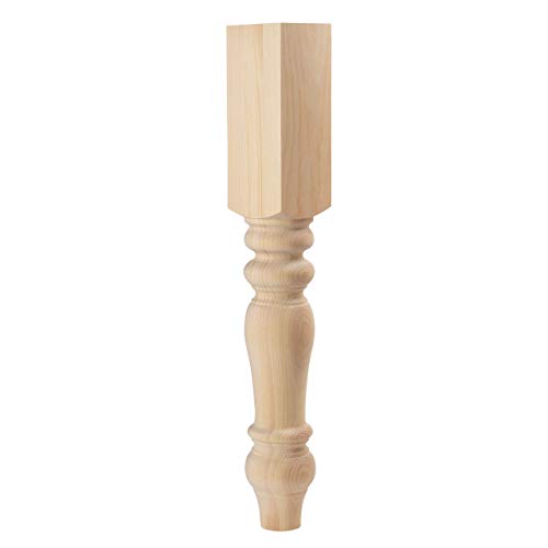 CAROLINA LEG CO. Chunky Kitchen Island Leg - Handmade in USA - American Pine - Perfect for DIY - Dimensions: 5