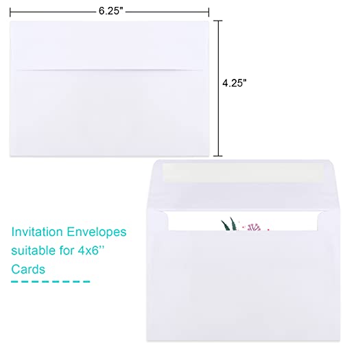 Image of Joyberg 280 Packs A4 Envelopes, White, 4x6 Photo, Self Seal for Invitations, Weddings, Baby Shower, Photos, Postcards, Greeting Cards, Mailing