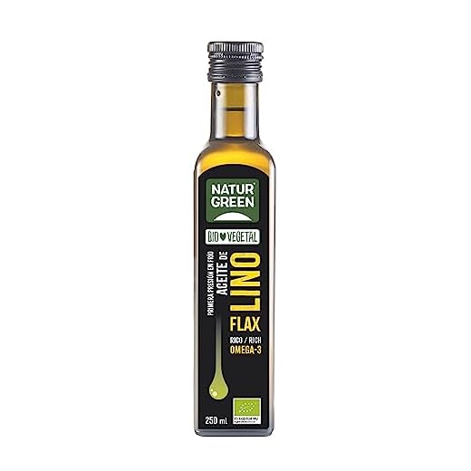Natur Green, Aceite Virgen de Lino, 250 ml