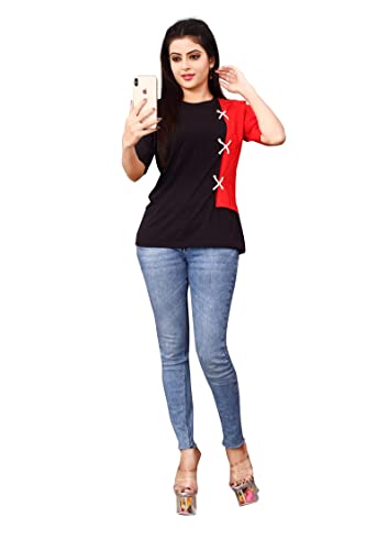 Image of Leriya Fashion Women's Solid Regular Fit T-Shirt