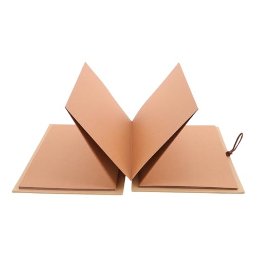 Toyvian Album Fotografico Fai da Te in Carta Kraft Marrone Chiaro, Stile Fisarmonica 36 Pagine Vuote Nastro, Libro Fotografico per Laurea, Matrimonio e Anniversario, Album Scrapbooking