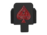 NDZ Performance Slide Cover Back Plate for Sig P320 Series 9 mm .40 .357 .45 ACP, Black Aluminum with Red Laser Engraved Popular Images - Ace of Spades