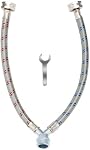 Accessoires de 3/4"1Ft Coussin de mélange Y avec clé octagonale, connecteur Y pour laveuse, 304 laveuse l'eau chaude et froide en acier inoxydable
