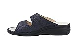 hochwertiger Kunststoff Finn Comfort Damen Pantoletten Sandalen Sansibar Pantolette Veloursleder Bequem Freizeit gemustert Wechselfußbett Pantolette kLETTVERSCHLUSS WEIT