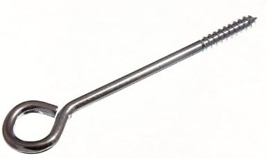2000 X Vine Eye Screw in 100Mm Bzp Zinc Plated Weatherproof Steel