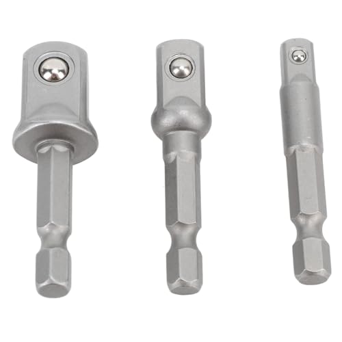 Adaptador de Soquete de Driver de Impacto de Haste Hexagonal, 3 Peças de Conjuntos de Adaptador de S