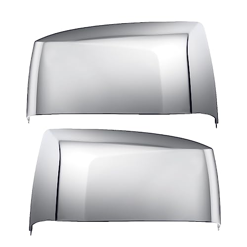 Yuanone Chrome Hood Mirror Cover for 2004-2017 Volvo VNL Trucks, Driver and Passenger Side
