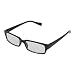 uxcell Black Rectangle Plastic Full Rim Clear Lens Glasses Spectacles