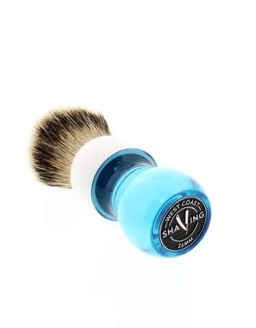 WCS Two-Tone Tall Silvertip Shaving Brush, Blue & White