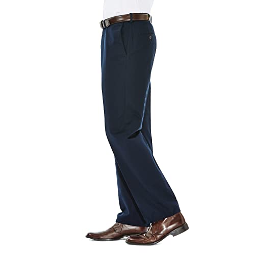 Haggar Men's Work to Weekend Hidden Expandable Waist No Iron Flat Front Pant2