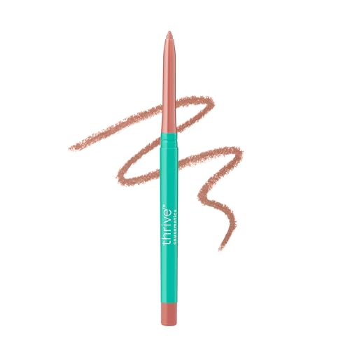 Thrive Causemetics Lip Filler Long-Wearing + Plumping Lip Liner Shea Butter Hydrating Lip Plumper Retractable Lip Liner Pencil Built In Sharpener Vegan & Cruelty Free Jesse (Pale Rose Ginger)