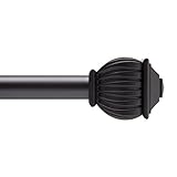 Kenney Beckett Standard Decorative Window Curtain Rod, 48-86', Matte Black