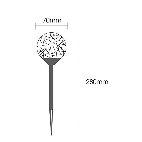 Kit 4 Luminária Solar Poste Globo Inox Jardim Led Colorido