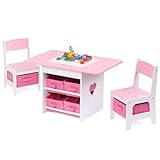 Bauklötze-kompatibles Tischdesign: Mit einer glatten Abdeckung kann der Tisch als gewöhnliche ebene Fläche verwendet werden. Oder man entfernt sie und verwandelt ihn in ein Spielparadies für Kinder! Unsere bewegliche Tischplatte ist mit beliebten Bauklötzen kompatibel und bietet den Kindern viele Stunden des Baus, der Kreativität und des Spassens