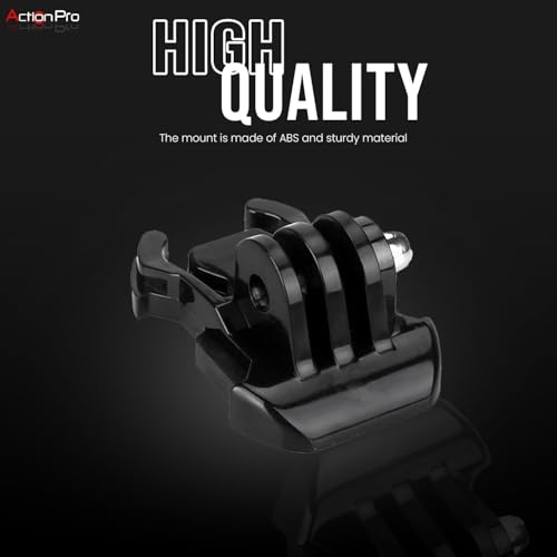 Image of Action Pro Quick Release Basic Mount with Screw, Compatible with GoPro 13 /12 /11 /10 /9 /8 /7 /6 /5 /4 /3+ /3, SJCAM, Yi, Insta360, Eken, Noise Play & Other Action Cameras (Pack of 4)