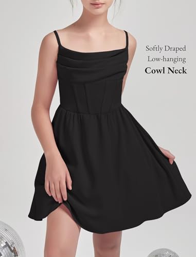 EXARUS Girls Formal Dress Ruched Teen Homecoming Dance Special Occasion Tween Graduation Prom Party Ruffle Dresses2