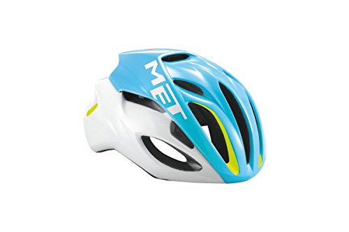 Met - Rivale, Color Cyan/White, Talla 59-62 cm