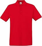 Seitenschlitze Fruit of the Loom Premium Polo Rot XXL
