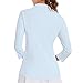 Women's Polo Shirt 3/4 Long Sleeve Golf Quick Dry T Shirts UPF 50+ Athletic Casual Work Shirts Tops for Women(Light Blue,M)