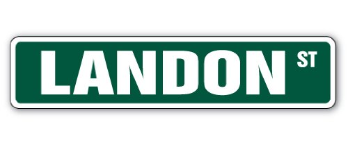 Landon Street Sign Childrens Name Room Sign | Indoor/Outdoor | 30" Wide