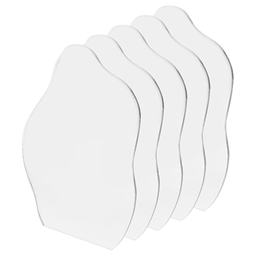 Homoyoyo 5pcs Irregular Acrylic Makeup Mirror DIY Desktop Mirror Accessories for Home Use Smooth High-Definition Surface for Daily Makeup and Family Needs Thick