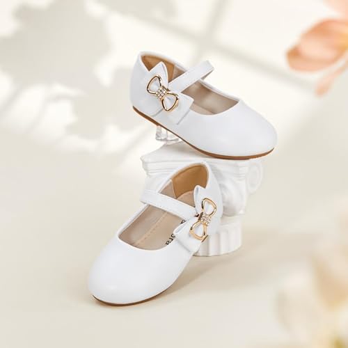 Image of Felix & Flora Toddler Flower Girl Dress Shoes - Baby Girl Ballet Mary Jane Flats for Party School Wedding