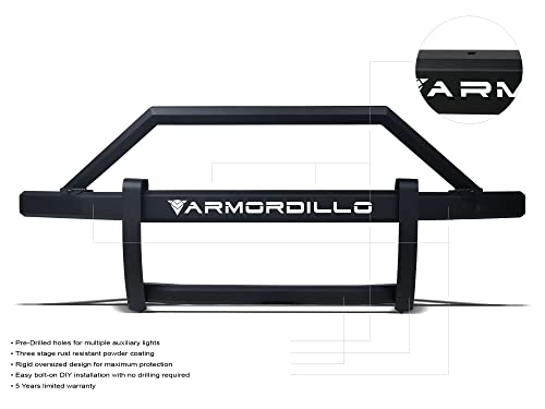 Image of Armordillo 8708903 AR2 Pre-Runner Style Modular Bumper Grille Guard - Matte Black Fits 2015-2022 Chevy Colorado /GMC Canyon