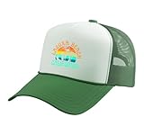 Laguna Beach Trucker Hat with Adjustable Mesh Back, Kelly Green/White