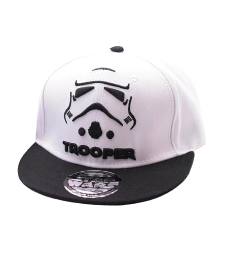 Offizielle Star Wars-Legende Icon - Stormtrooper Snapback-Baseballkappe - Unisex-Kappe | Verstellbare Kappe mit Schirm | Streetwear, Einheitsgröße, Weiß