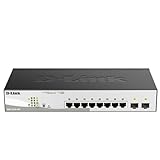 D-Link Systems 10-Port Gigabit Web Smart PoE Switch including 2 Gigabit SFP Ports (DGS-1210-10P)