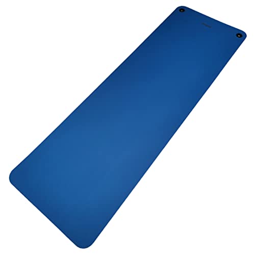 Colchoneta de caucho AMAYA SPORT para pilates en casa con superficie azul antideslizante