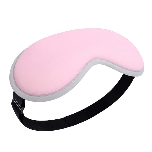 Podgrzewana maska do masażu, wyprofilowany masażer oczu 3D do suchych oczu z 3 ustawieniami ciepła, ciepły kompres na oczy USB do snu, suche oczy, zmęczone oczy, MGD (kolor: różowy, rozmiar: 21 * 9 cm)