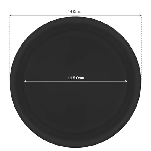 Image of SIGNY Round Bottom Tray(Plate /Saucer) Suitable for 6 Inch Round Plastic Pot - Black - Set of 3 | Heavy Duty Highly Durable Plant Saucer for Indoor Home Decor & Outdoor Balcony Garden (3, 4.5 Black)