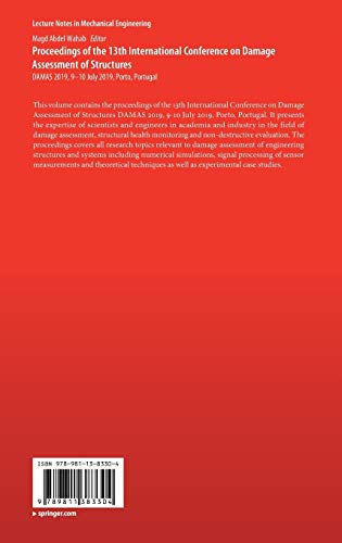 Proceedings of the 13th International Conference on Damage Assessment of Structures: DAMAS 2019, 9-1