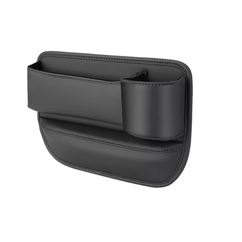 Organizador Gap Asiento Coche para Audi A4 2020-2023,Organizador de Coche Entre los Asientos con Soporte para Vasos de Agua,B-Erster Offizier-Black