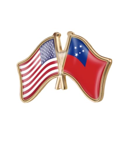 Image of World Most Countries Single Pin Brooch Badge United States USA America and Other Countries Cross Friendship Pin Badge for Men Women