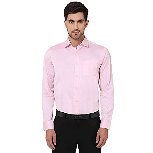 Image of Blackberrys Men's Cotton Solid Slim-Fit Formal Shirts