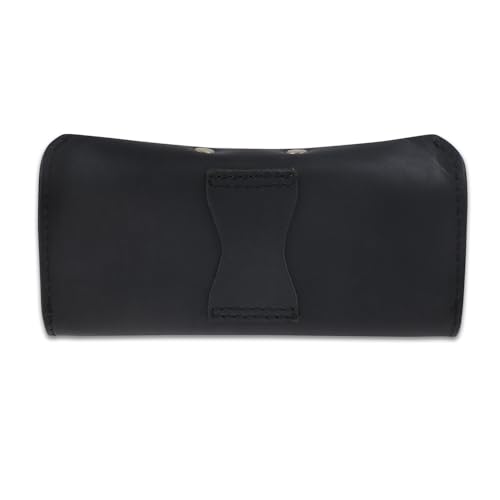 Image of Leather Eyeglass Case Genuine Leather Sunglasses Case Eyewear Pouch Glasses Sleeve Slim Unisex Eyeglass Holder