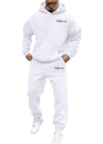 shownicer Survêtement Homme à Capuche Ensemble Jogging 2 Pièces Track Suit Sweat Hoodies et Pantalon Manches Longues Ample et Confortable Combinaison de...