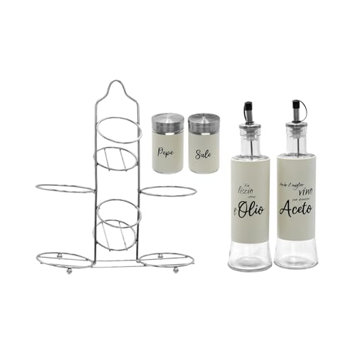 Doni Bomboniere Matrimonio 1 pz Set da Tavola Olio Aceto Sale E Pepe sulla Bottiglia dell' Ãˆ Presente La Scritta Vai Liscio Come L'Olio Anche Il Miglior Vino può Diventare Aceto Idee Regalo