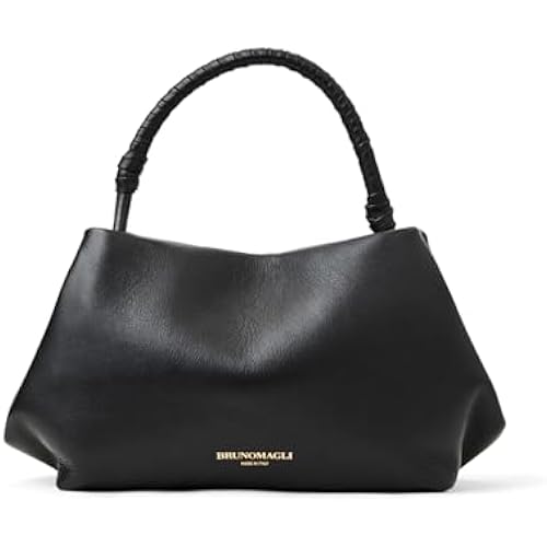Bruno Magli Women's Bobby Leather Shoulder Bag, Black